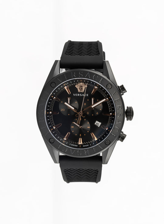 V-Chrono Quartz Black Dial Watch