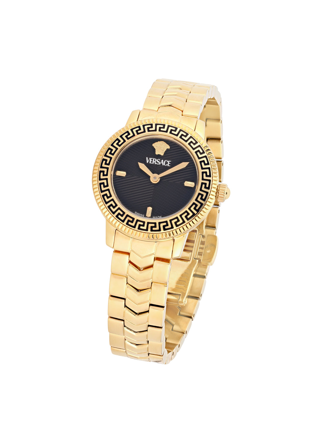 V-Icon Quartz Black Dial Watch