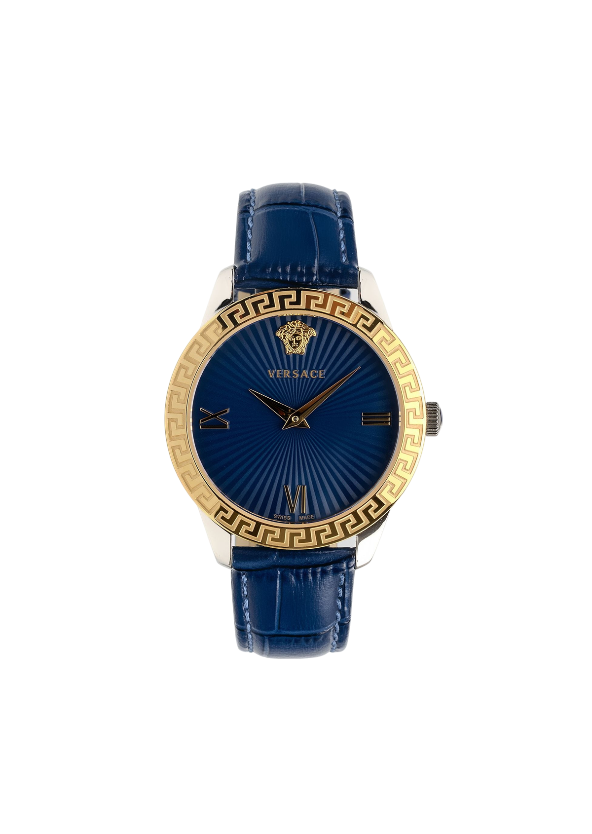 Greca Quartz Blue Dial Watch