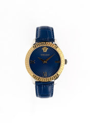 Greca Quartz Blue Dial Watch