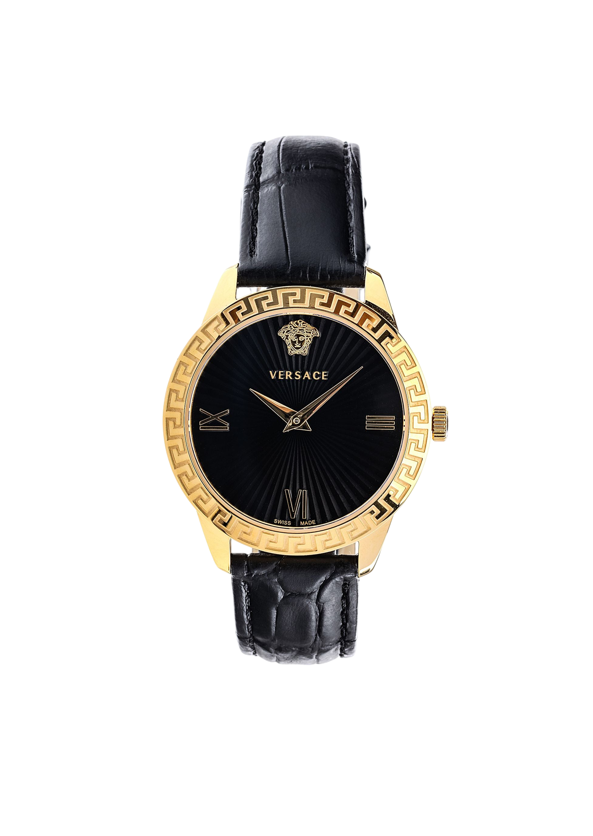 Greca Signature Quartz Black Dial Ladies Watch