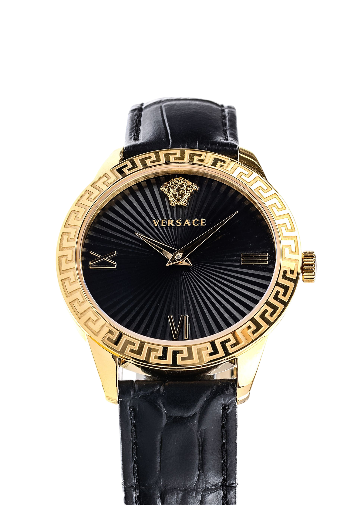 Greca Signature Quartz Black Dial Ladies Watch