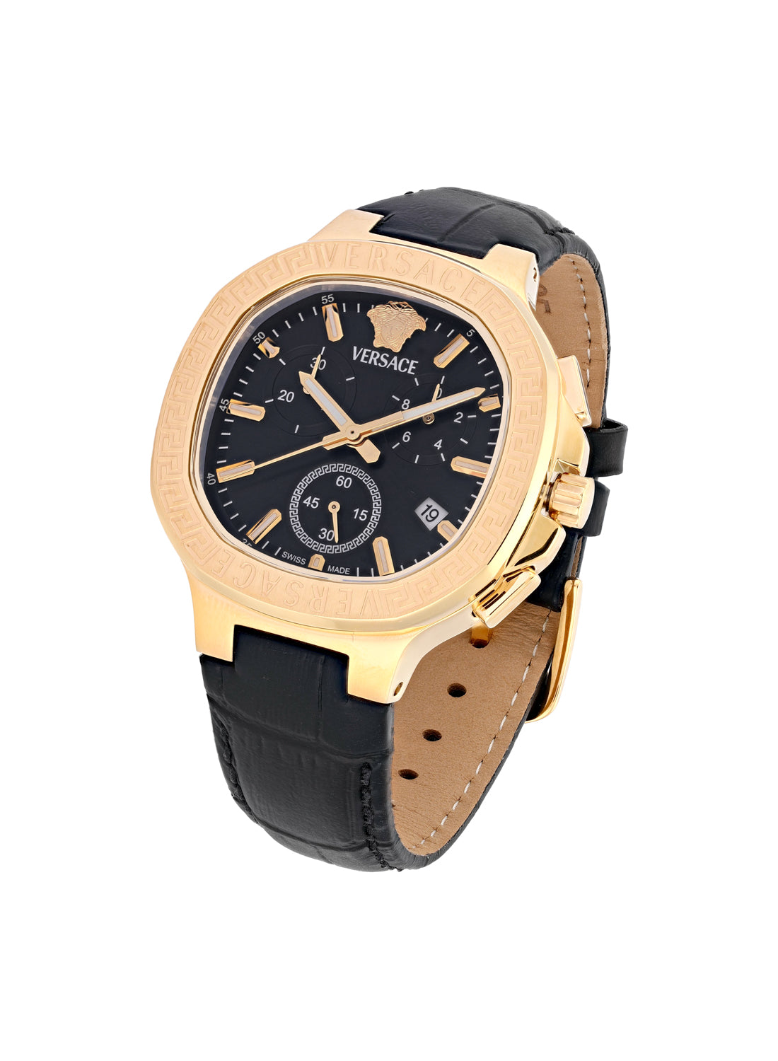 V-Chrono Square Quartz Black Dial Watch