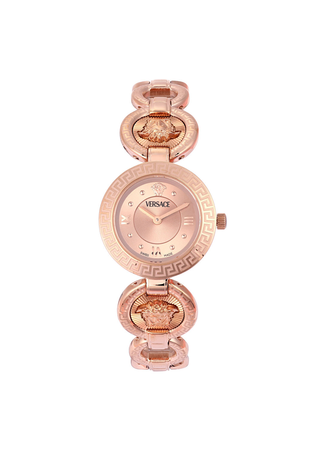 Greca Jewel Quartz Rose Gold Dial Watch