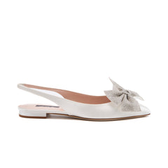 SJP by Sarah Jessica Parker Viv 10mm Ivory Satin Flat Sandals