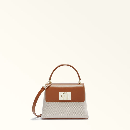 Furla 1927  Naturale Cognac H Top Handle Handbag - Mini