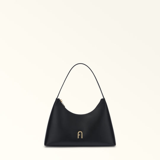 Furla Diamante Black Shoulder Bag - Small