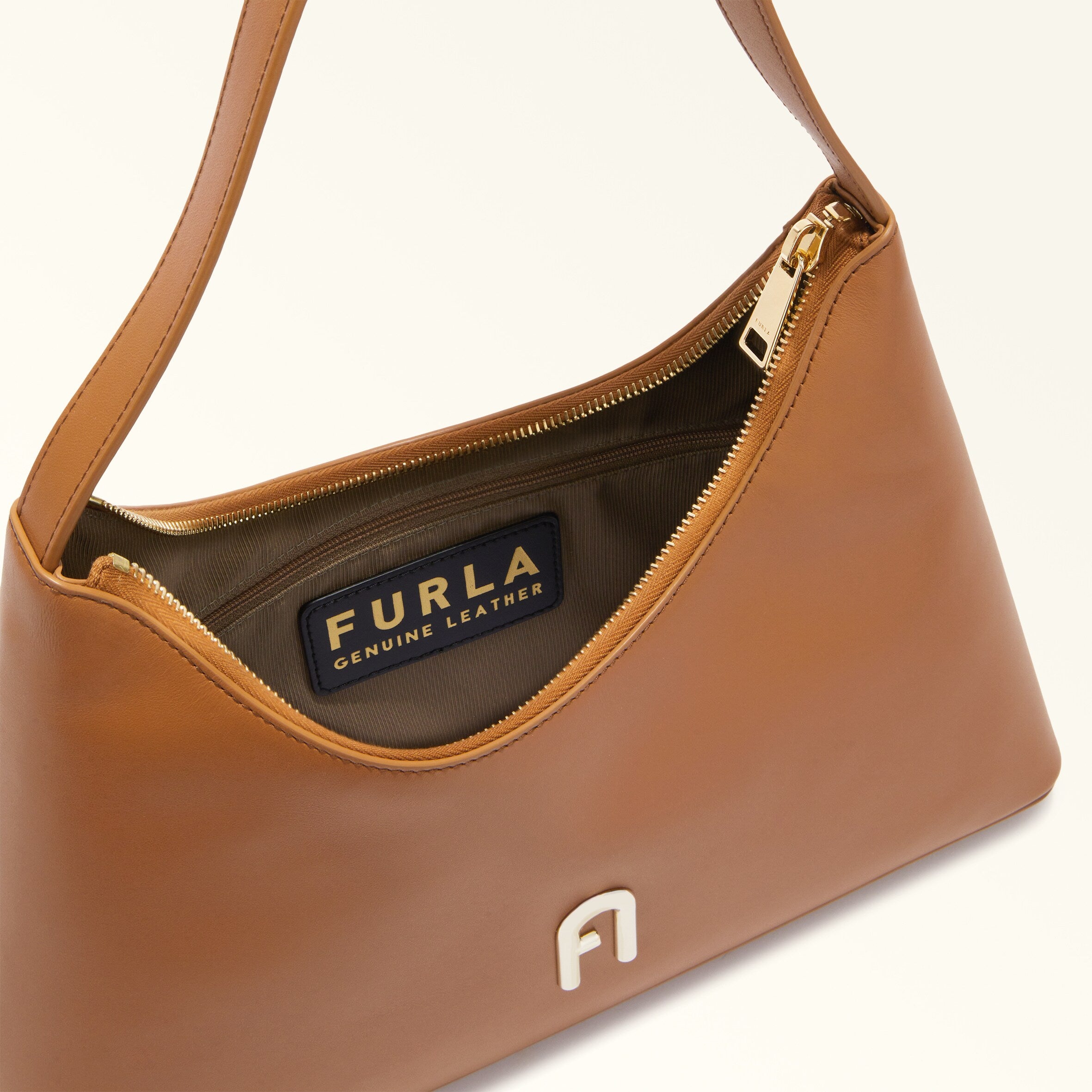 Furla Diamante Shoulder Bag Brandy Small