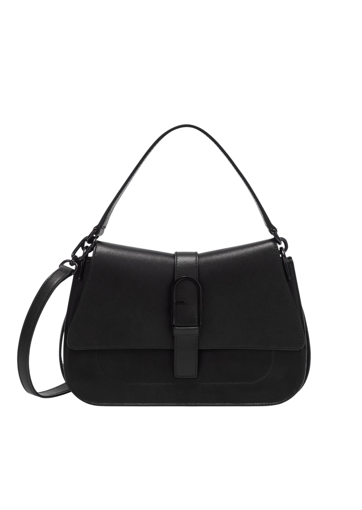 Furla Flow Black Top Handle Bag - Medium