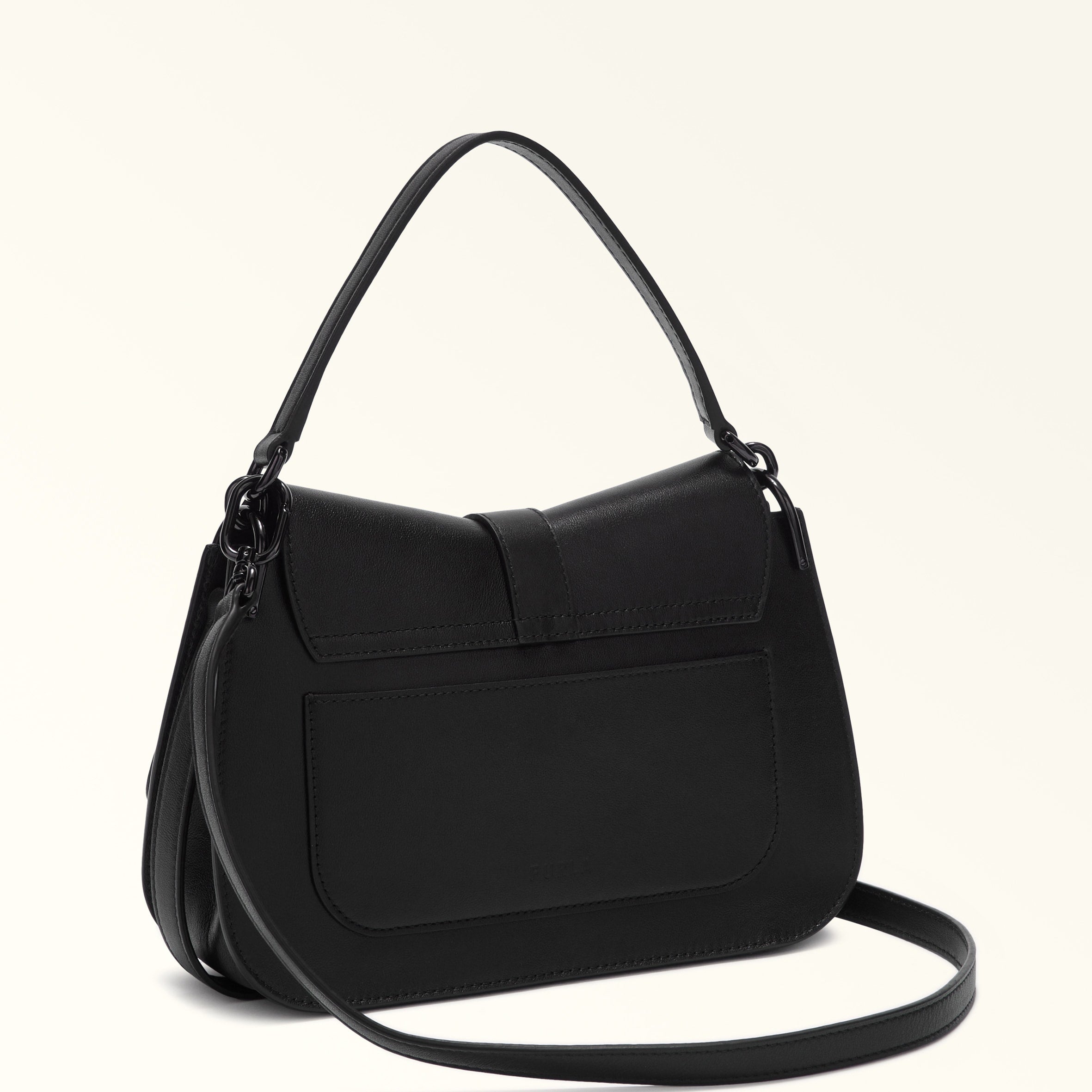 Furla Flow Black Top Handle Bag - Medium