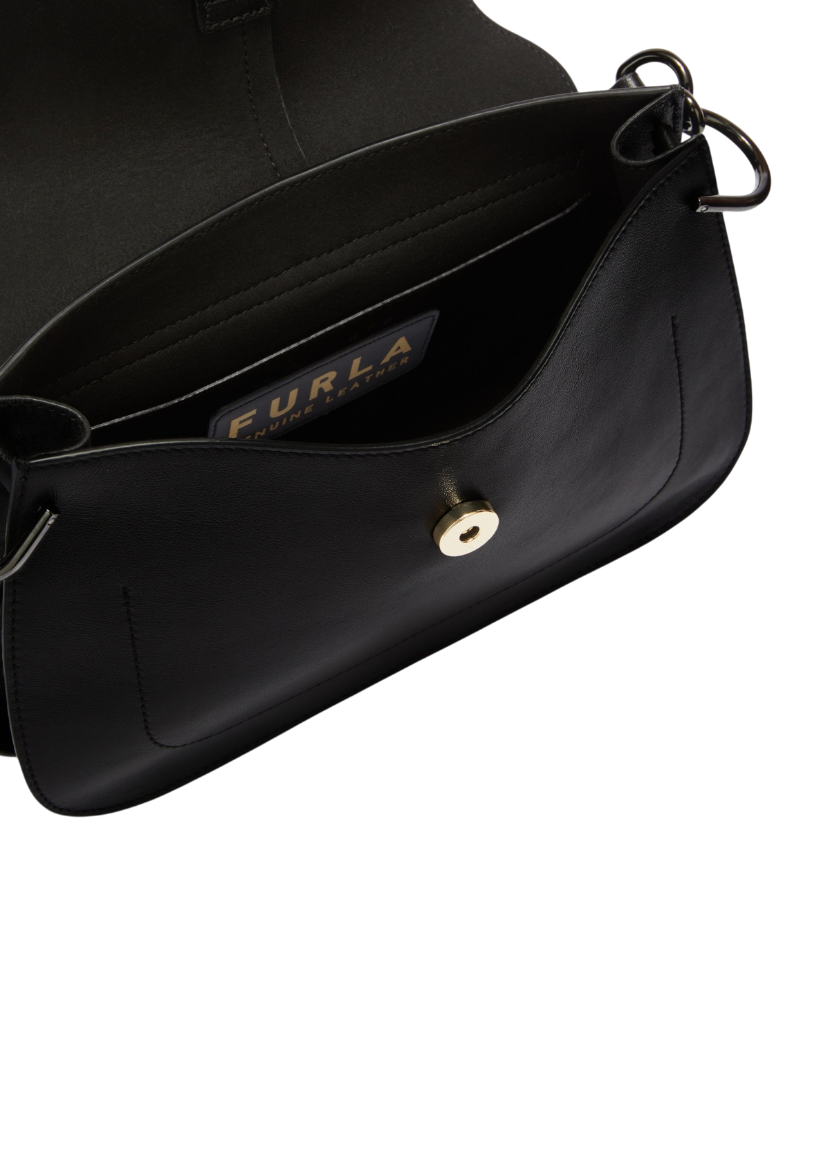Furla Flow Black Top Handle Bag - Medium