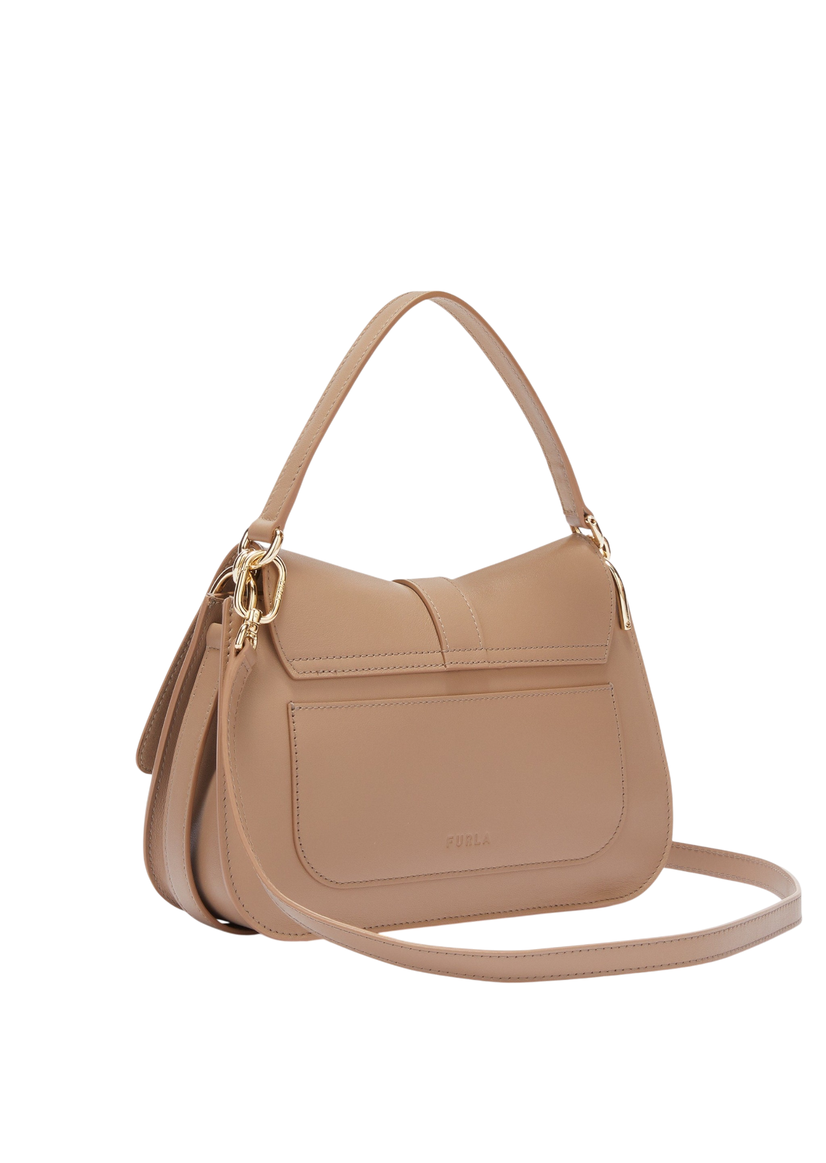 Furla Flow Top Handle Greige Medium
