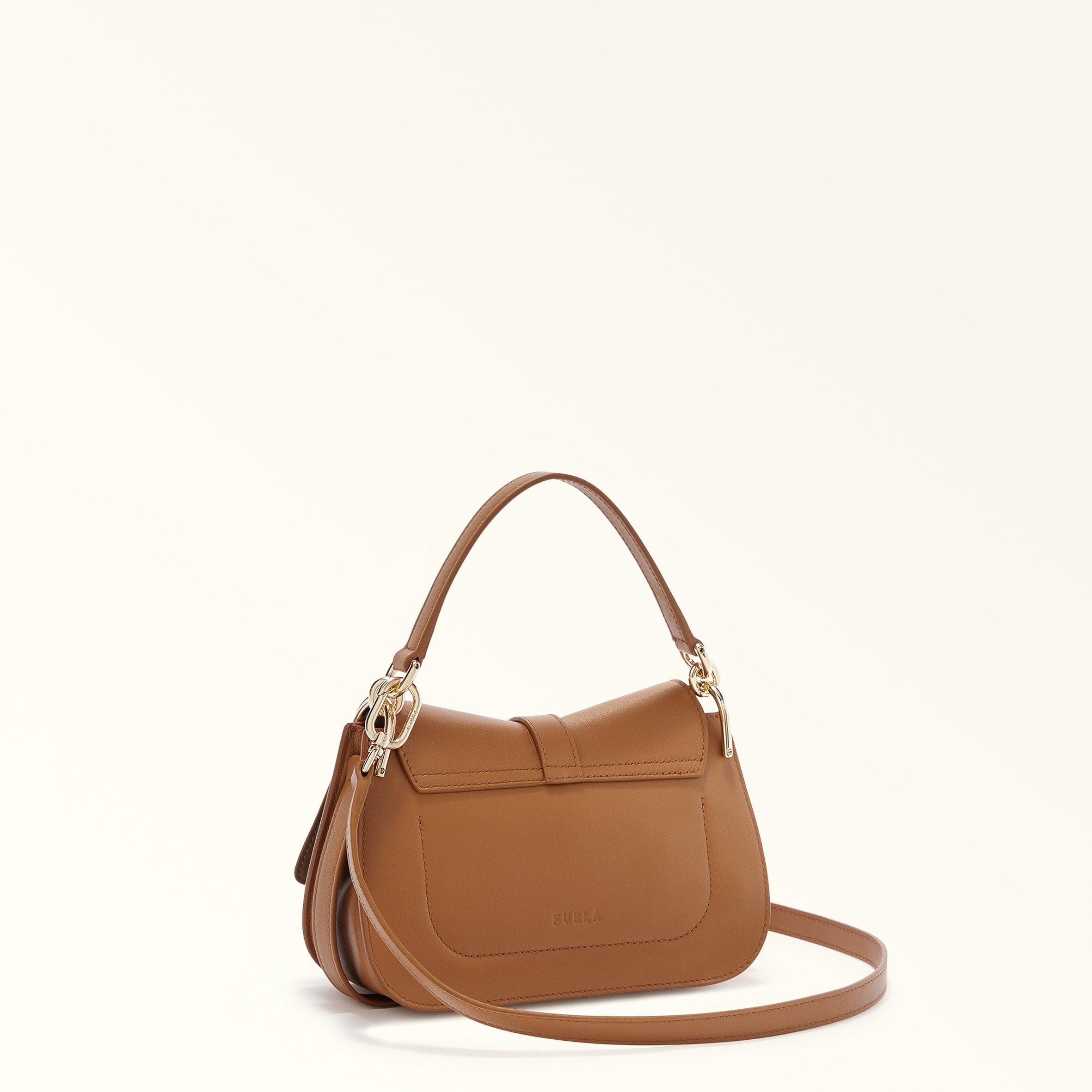 Furla Flow Brown Top Handle Bag - Mini