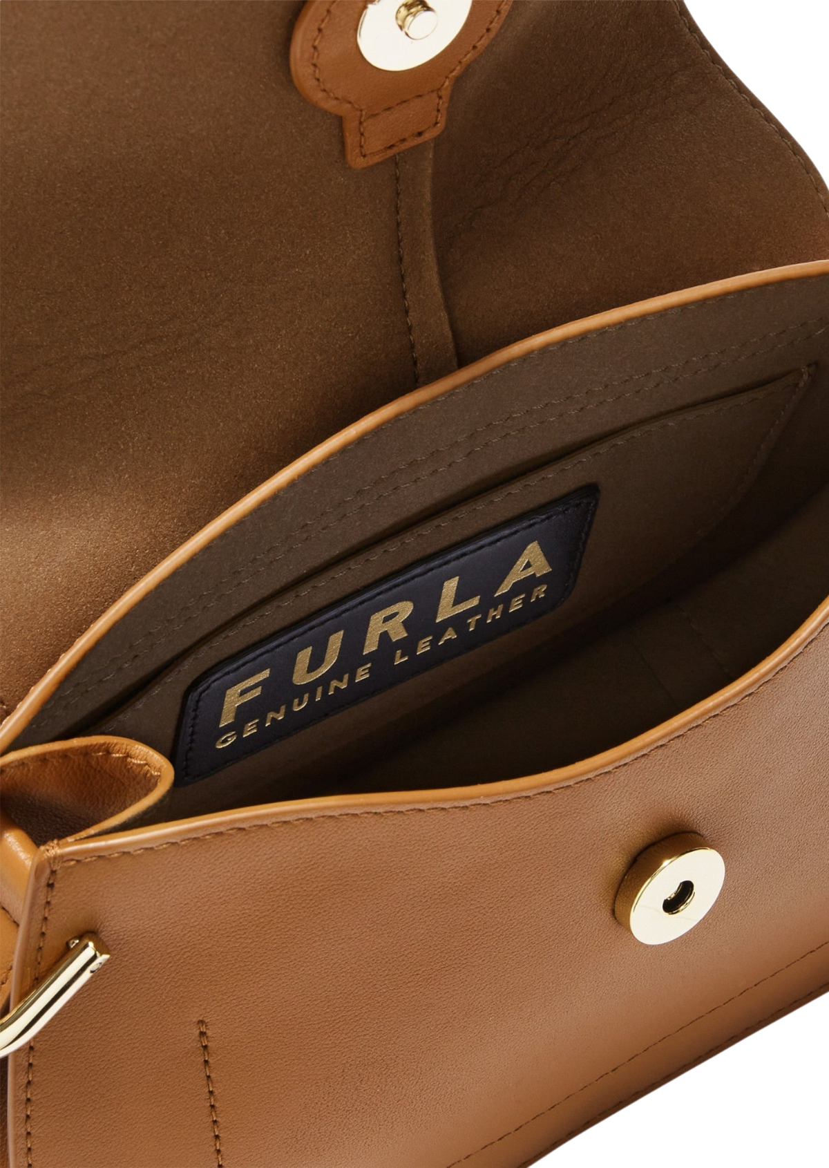 Furla Flow Brown Top Handle Bag - Mini