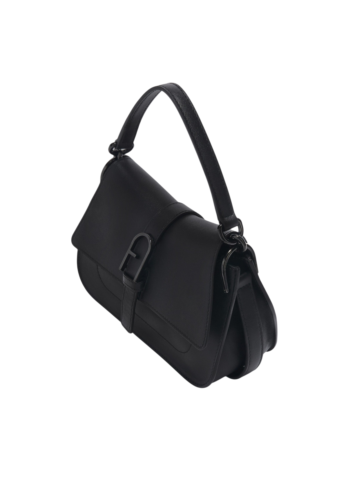 Furla Flow Black Top Handle Bag - Mini