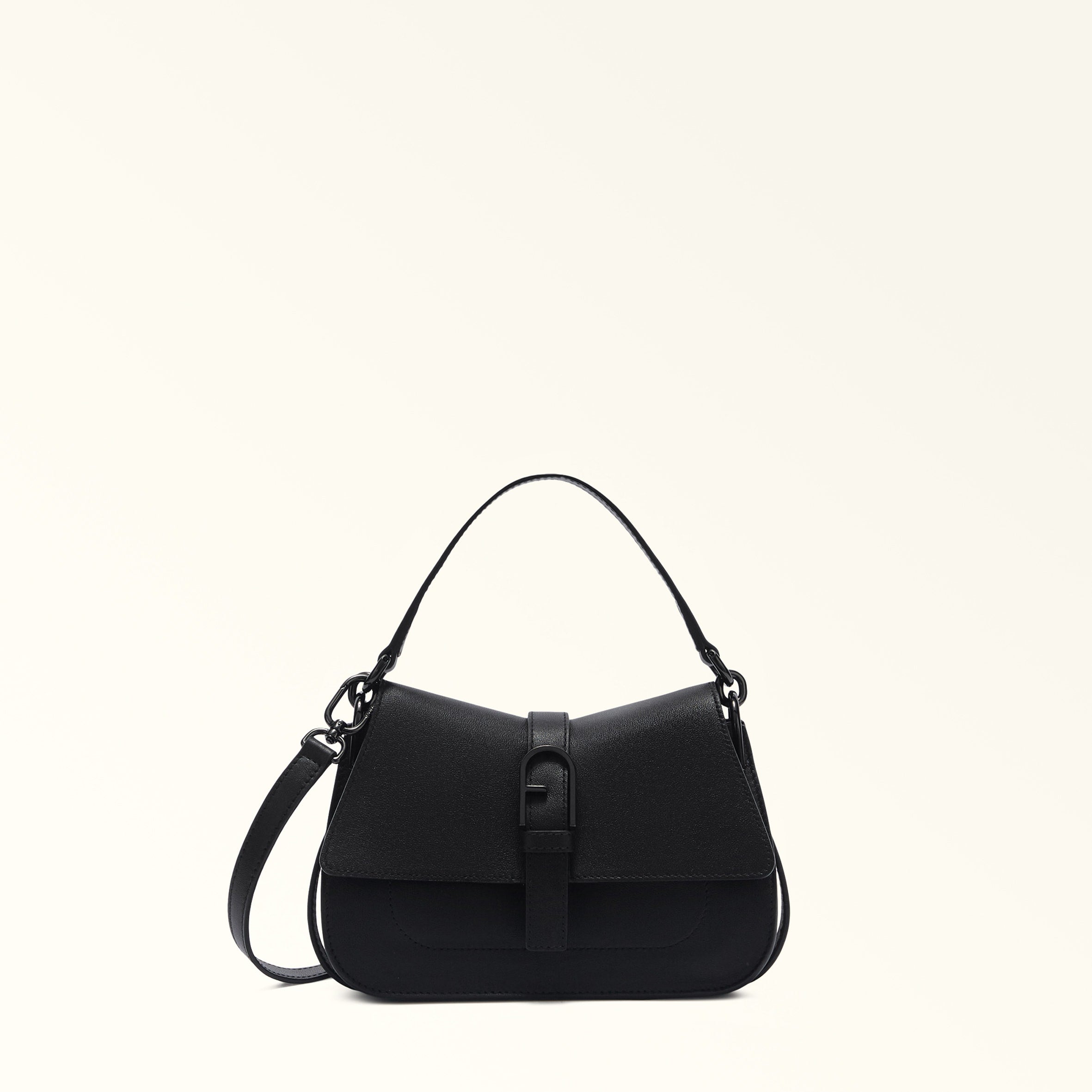 Furla Flow Black Top Handle Bag - Mini