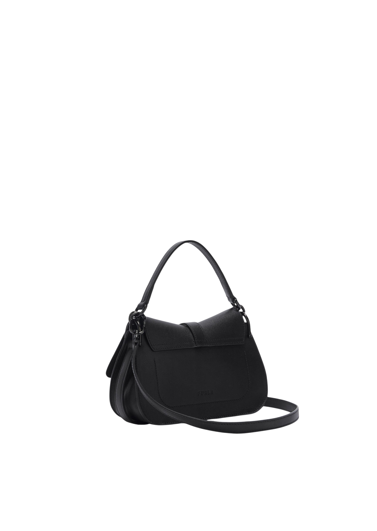 Furla Flow Black Top Handle Bag - Mini