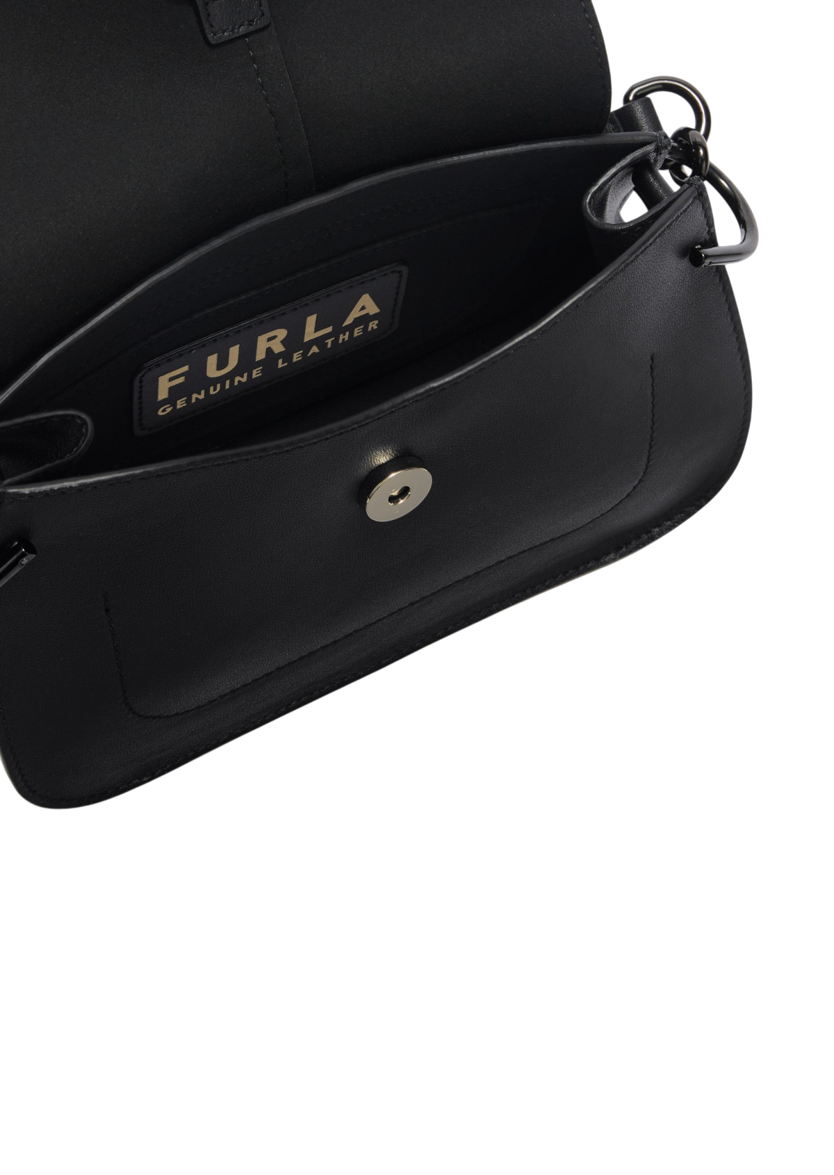 Furla Flow Black Top Handle Bag - Mini
