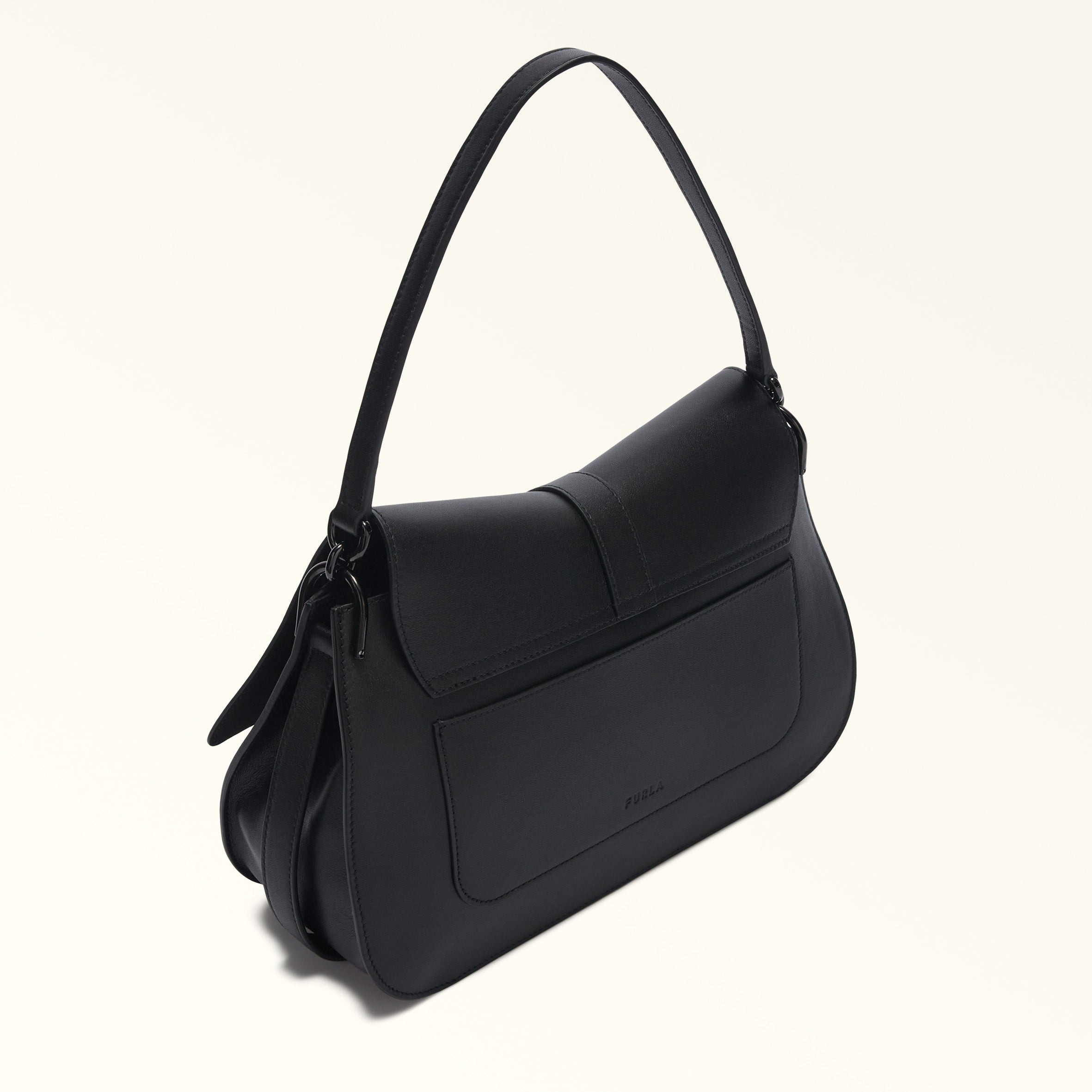 Furla Flow Black Top Handle Bag - Large