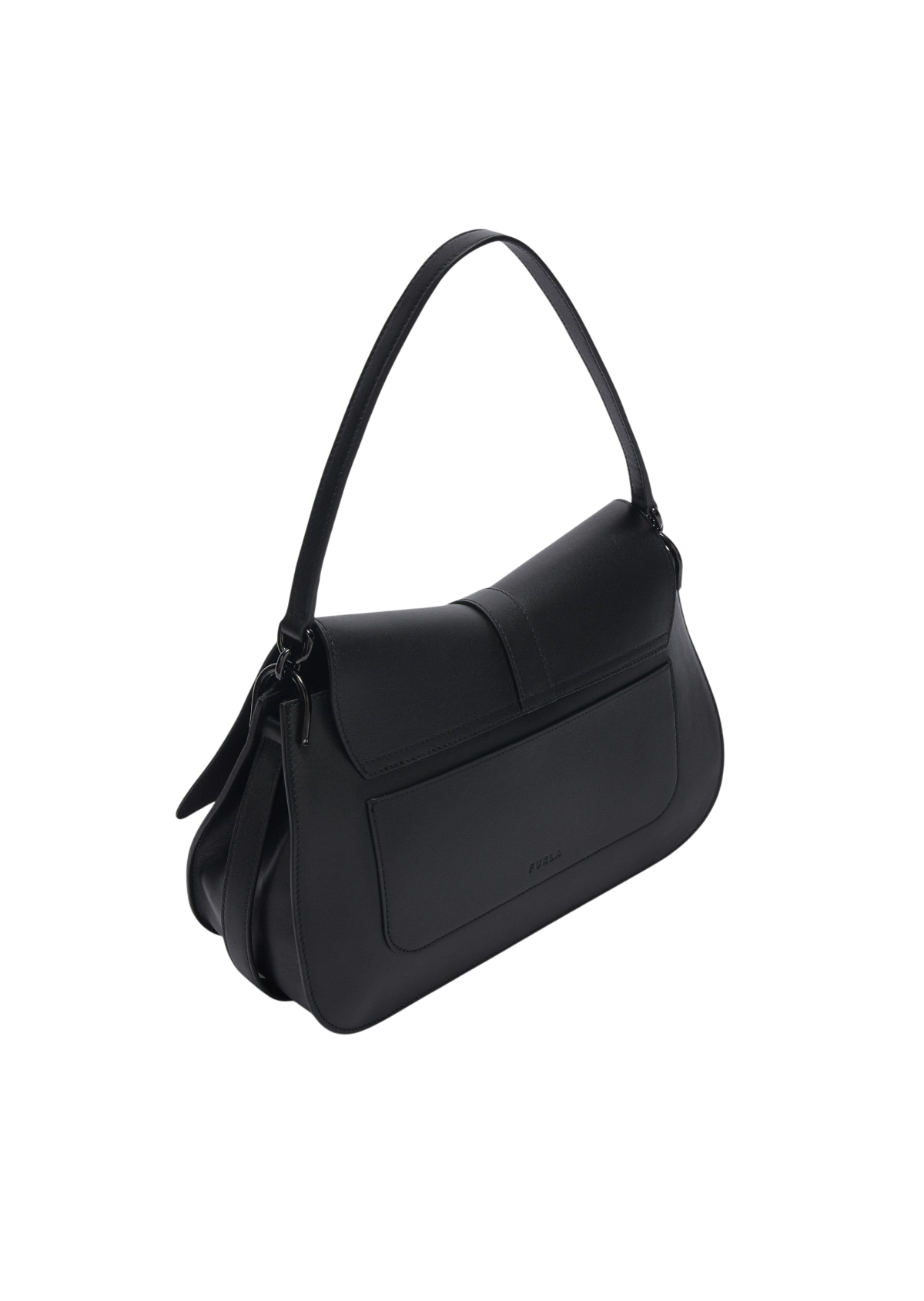 Furla Flow Black Top Handle Bag - Large