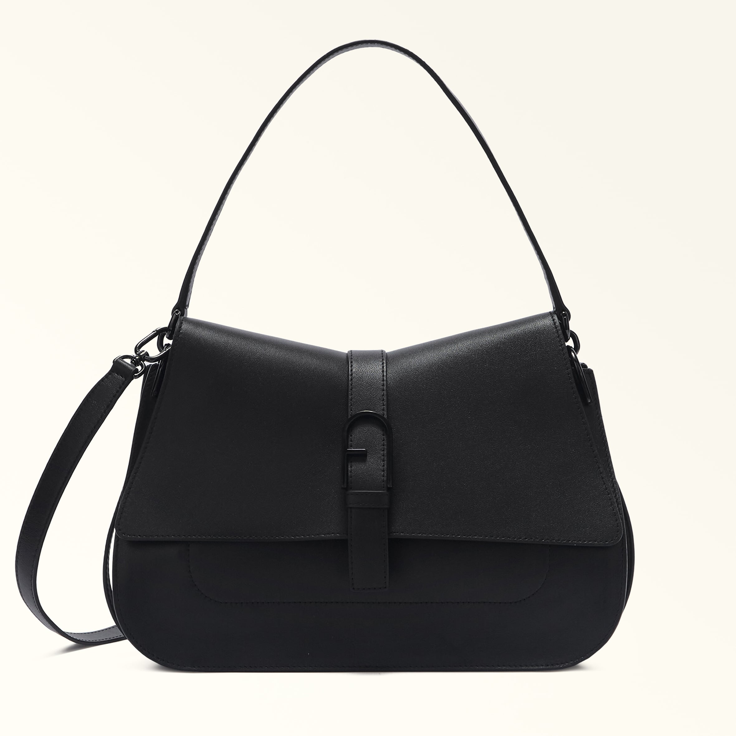 Furla Flow Black Top Handle Bag - Large