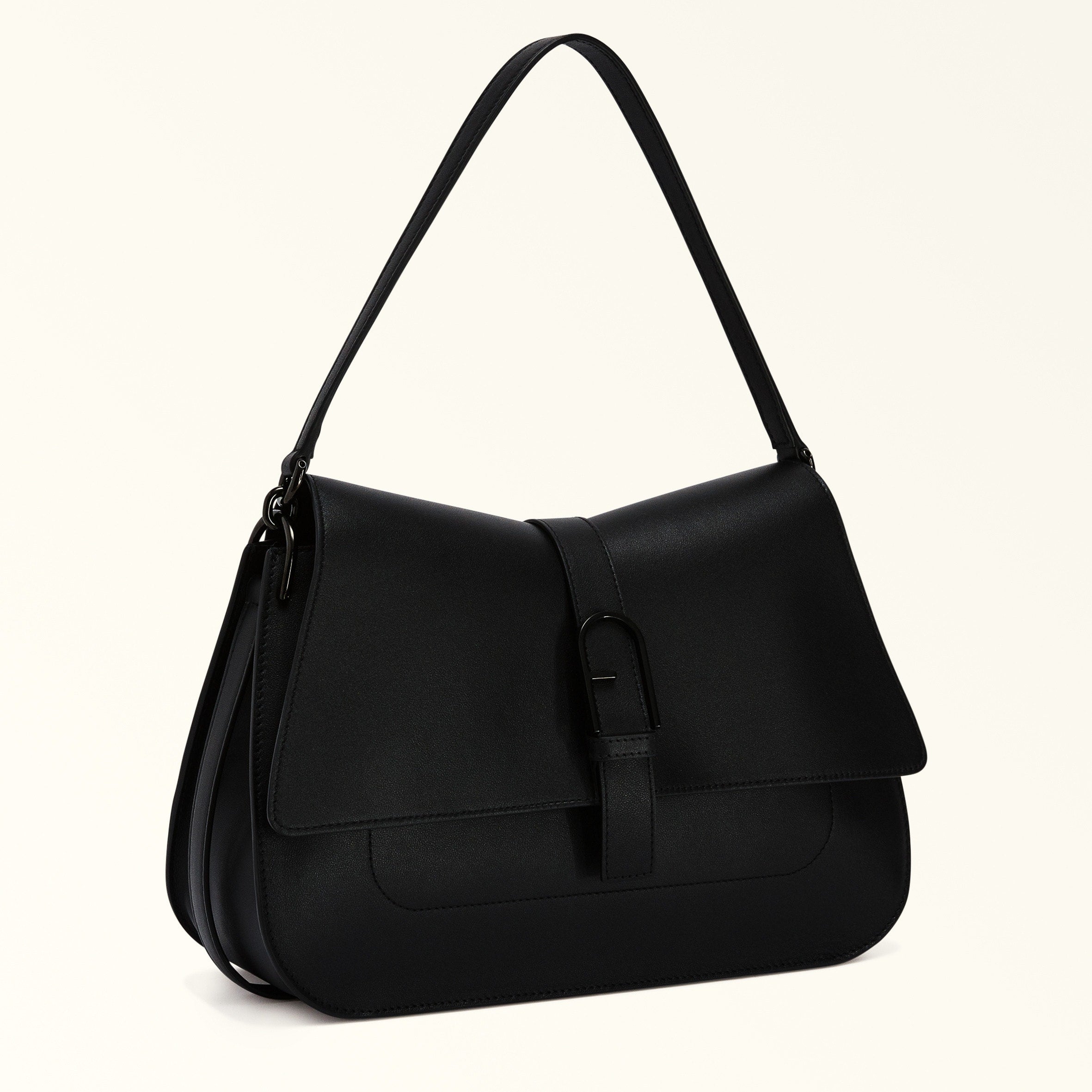 Furla Flow Black Top Handle Bag - Large