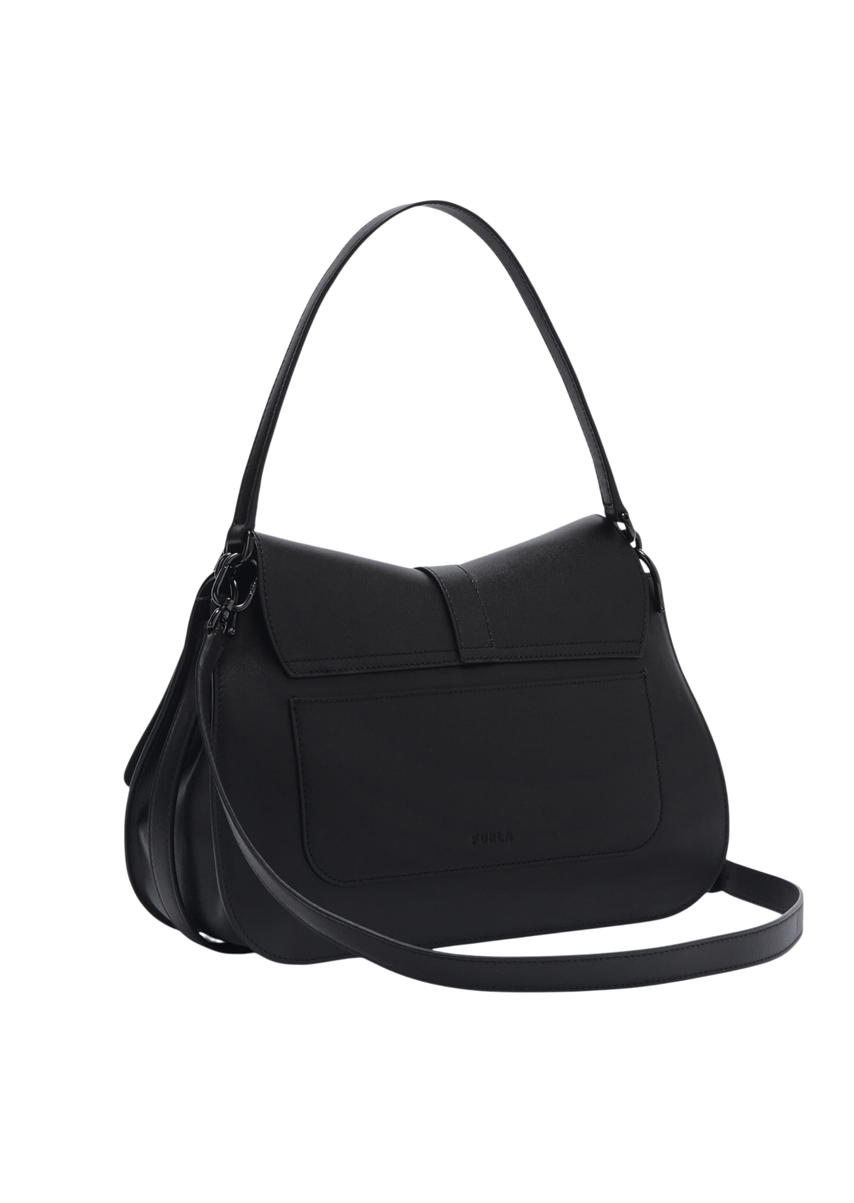 Furla Flow Black Top Handle Bag - Large