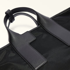 Furla Piuma Black Tote Bags