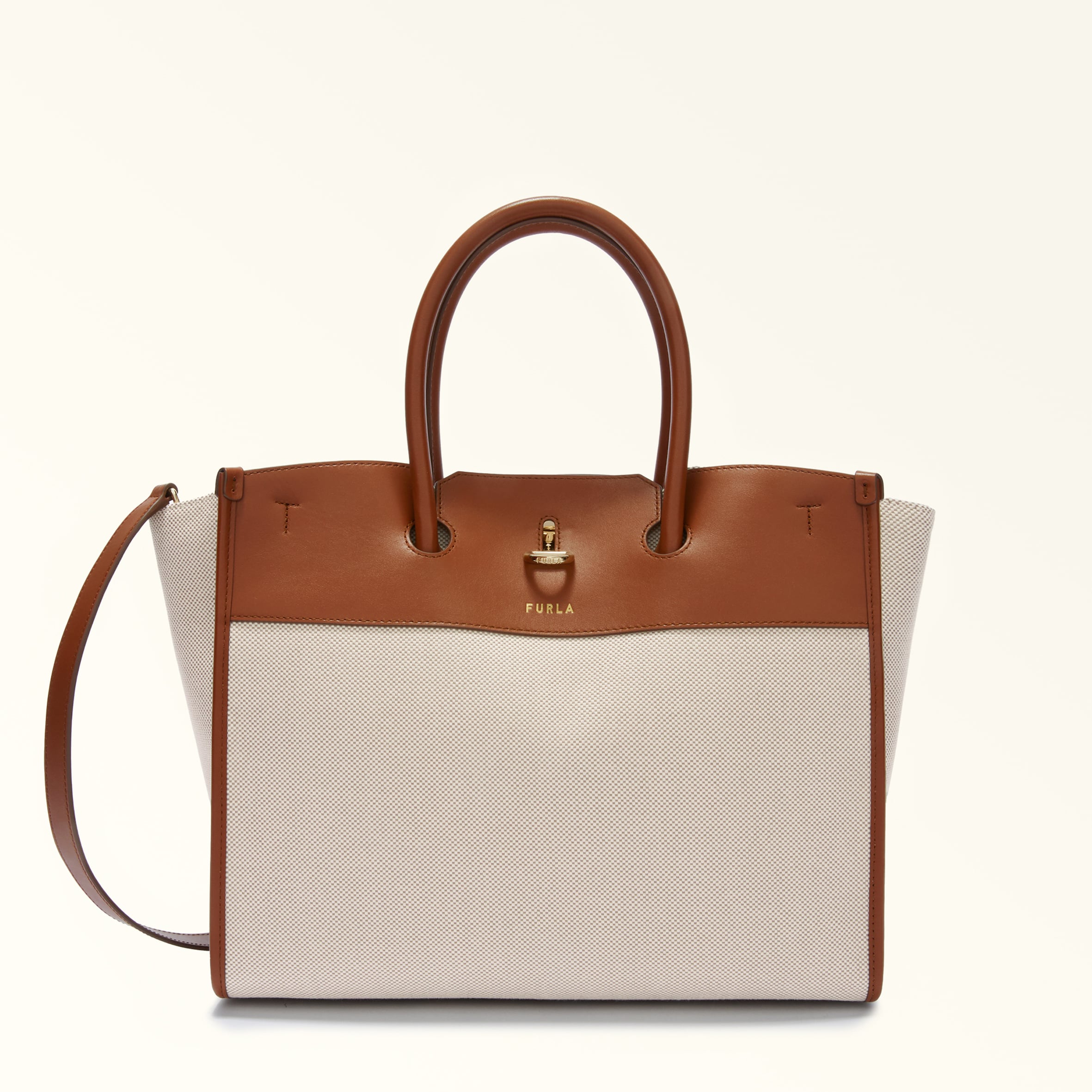 Furla Genesi L Tote Bag - Naturale Cognac H