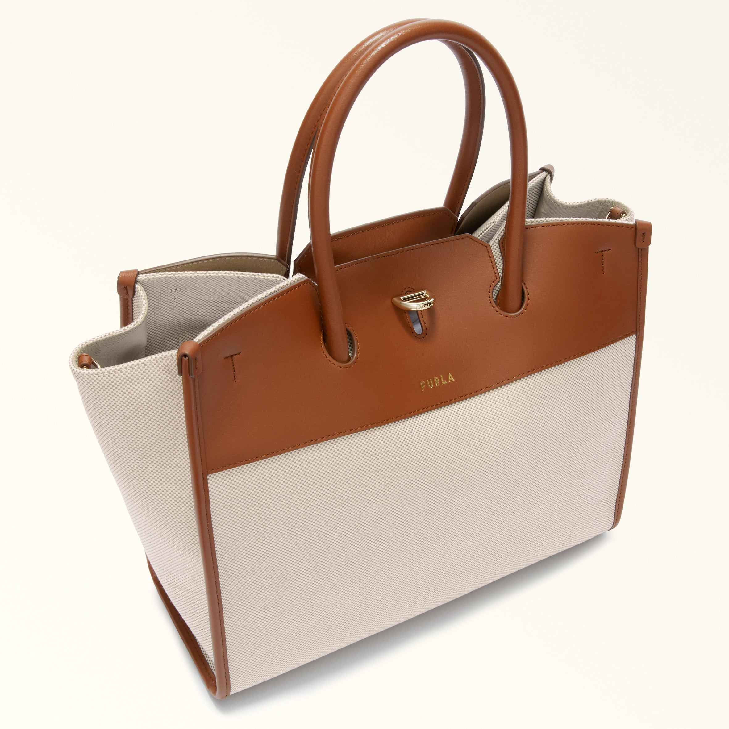 Furla Genesi L Tote Bag - Naturale Cognac H