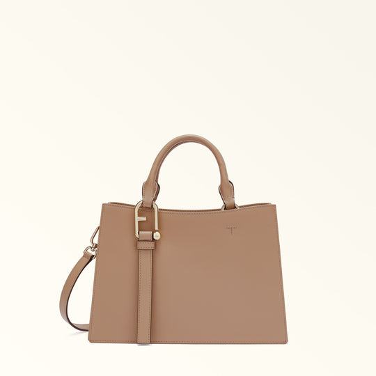 Furla Nuvola Greige Tote Bag - Medium