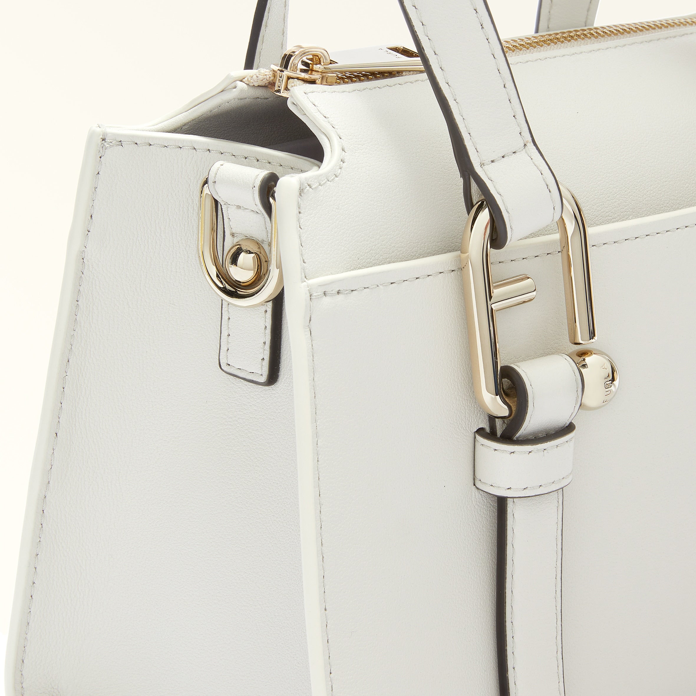 Furla Nuvola White Boston Bag - Small