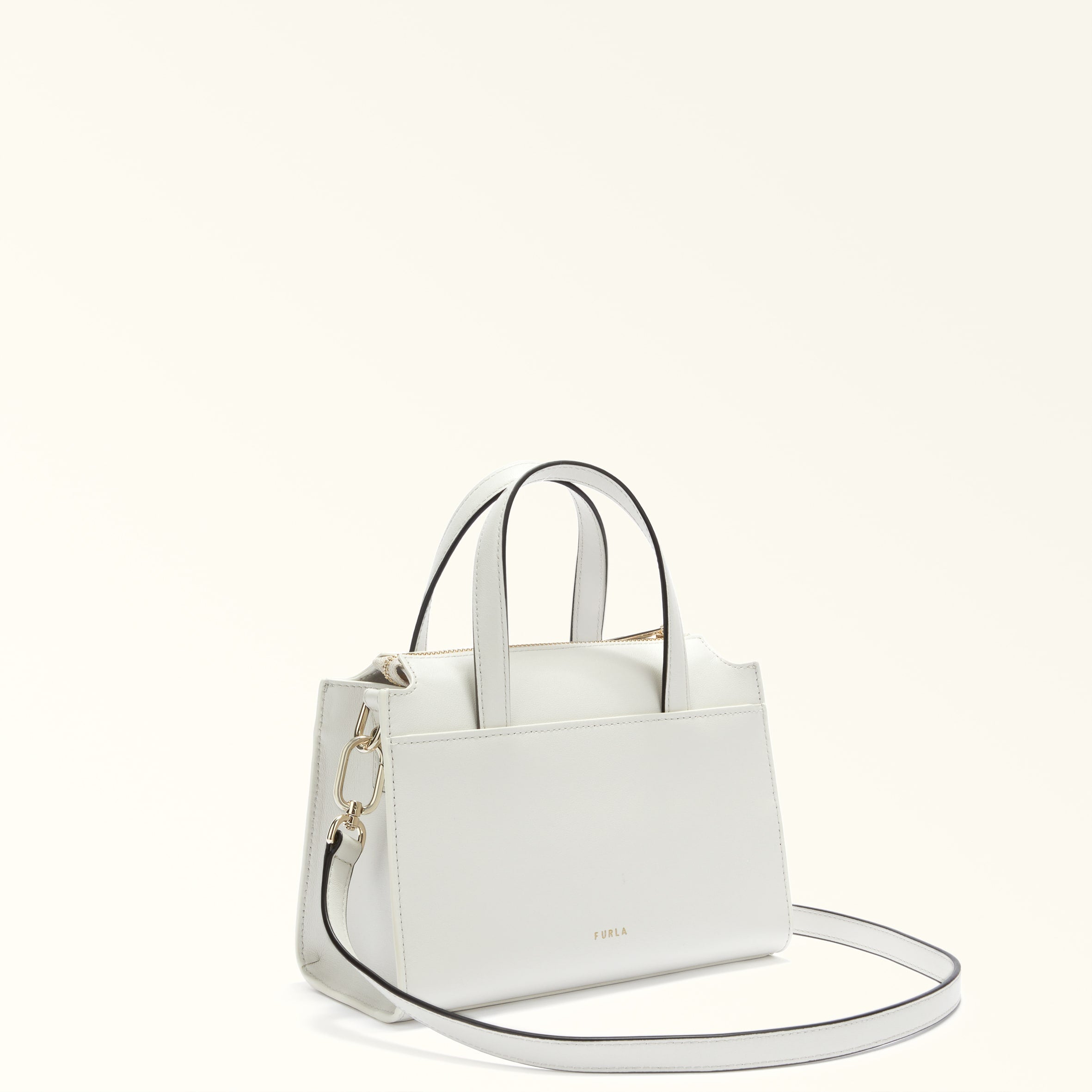 Furla Nuvola White Boston Bag - Small