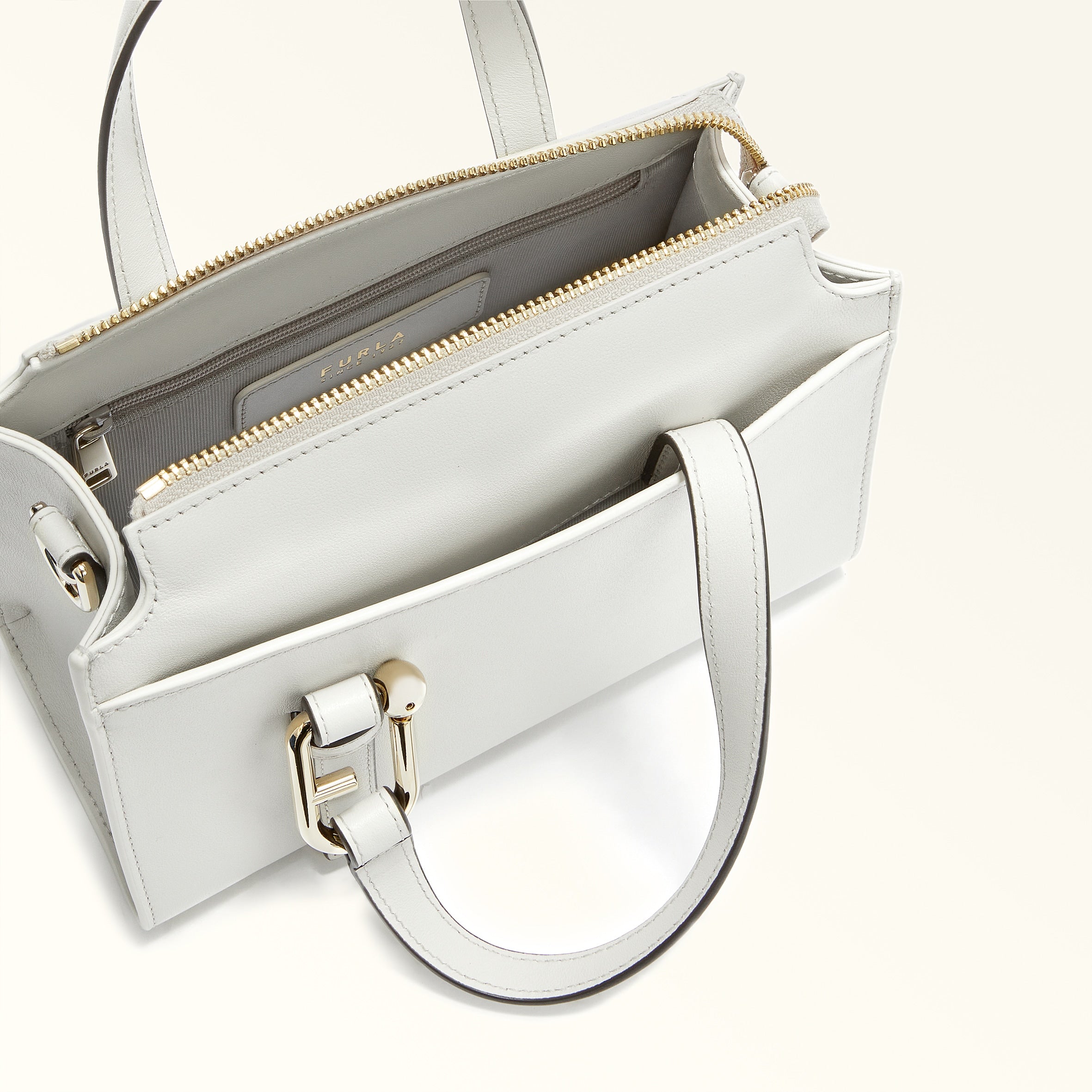 Furla Nuvola White Boston Bag - Small