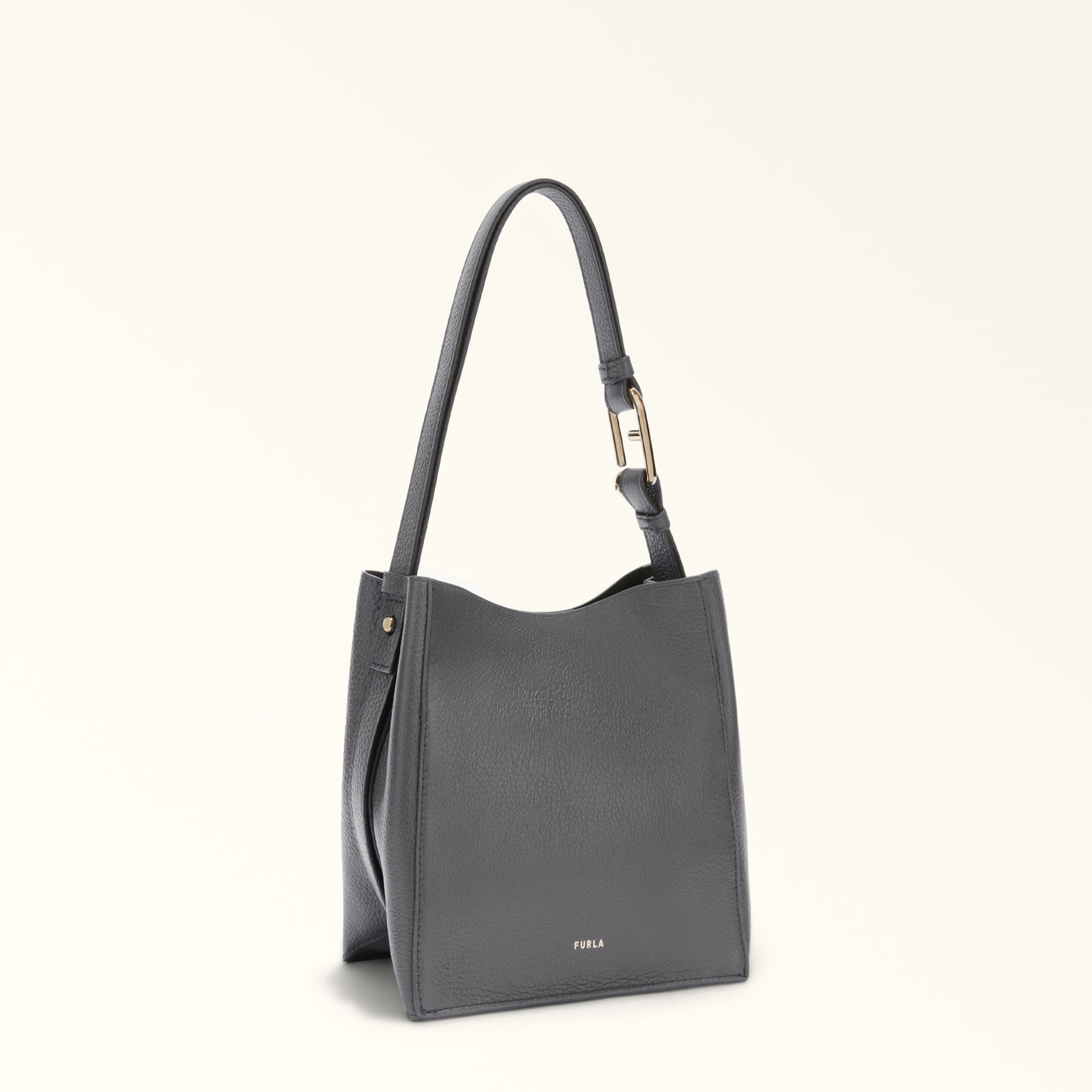 Furla Nuvola Grey Bucket Bag