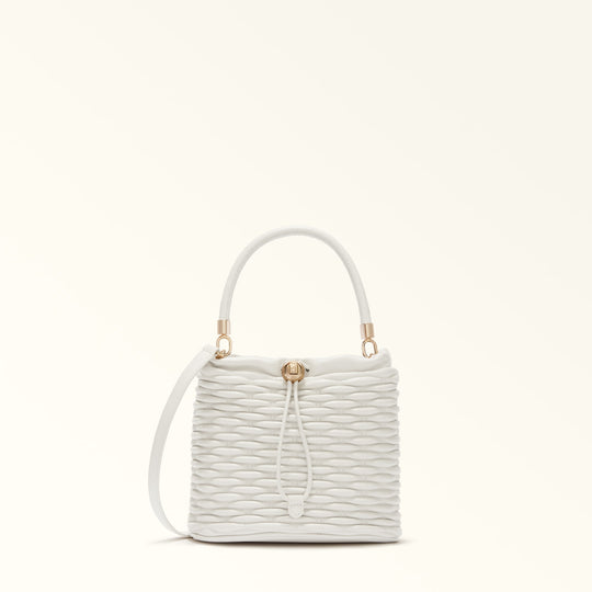 Furla Mionido White Bucket Bag - Mini