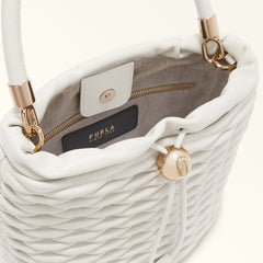 Furla Mionido White Bucket Bag - Mini