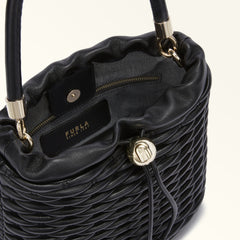 Furla Mionido Black Bucket Bag - Mini