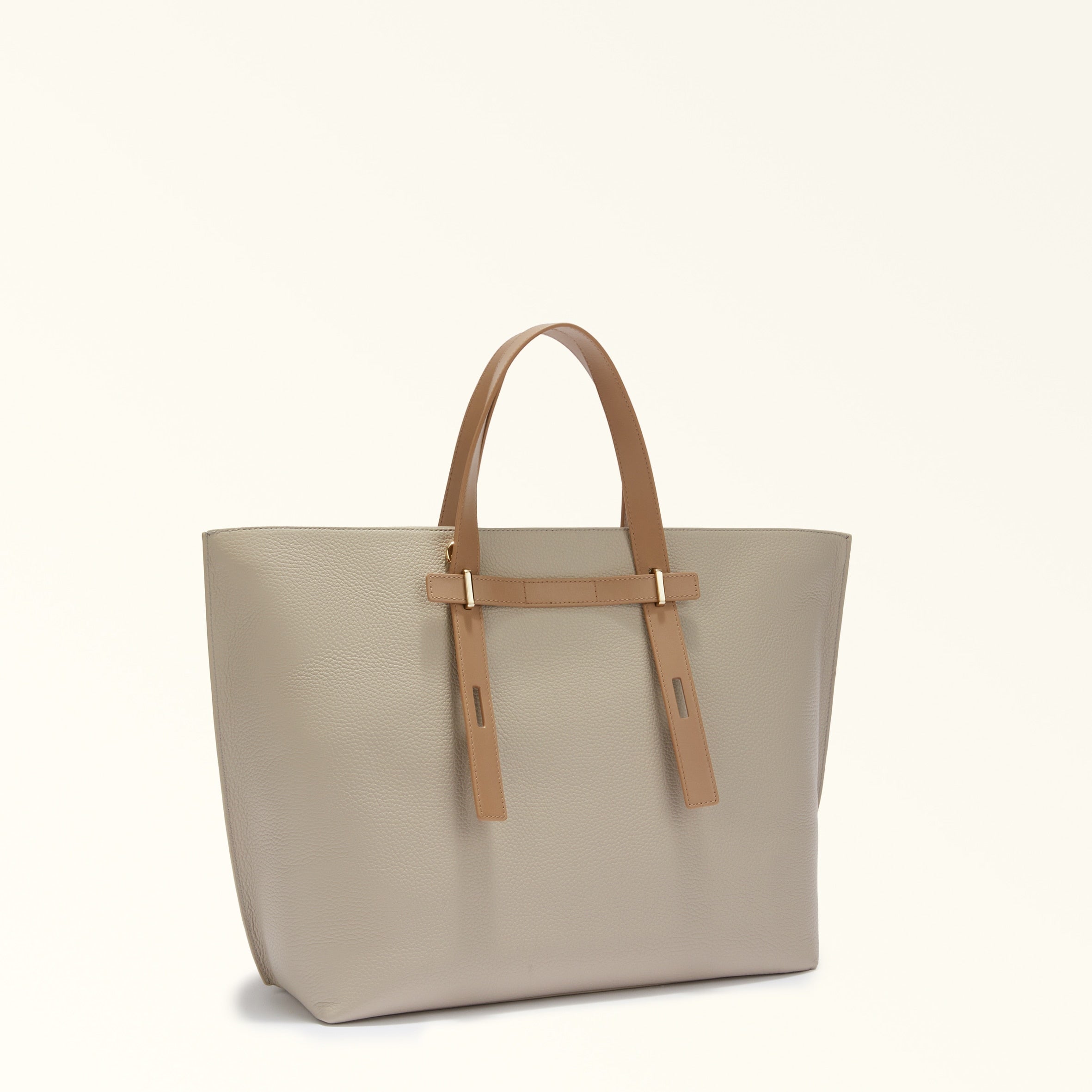 Furla Giove Beige Tote Bags