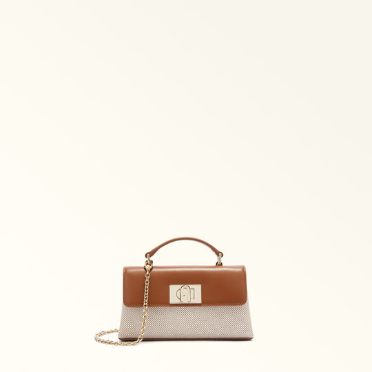 Furla 1927 Naturale Cognac H Top Handle Bag - Mini
