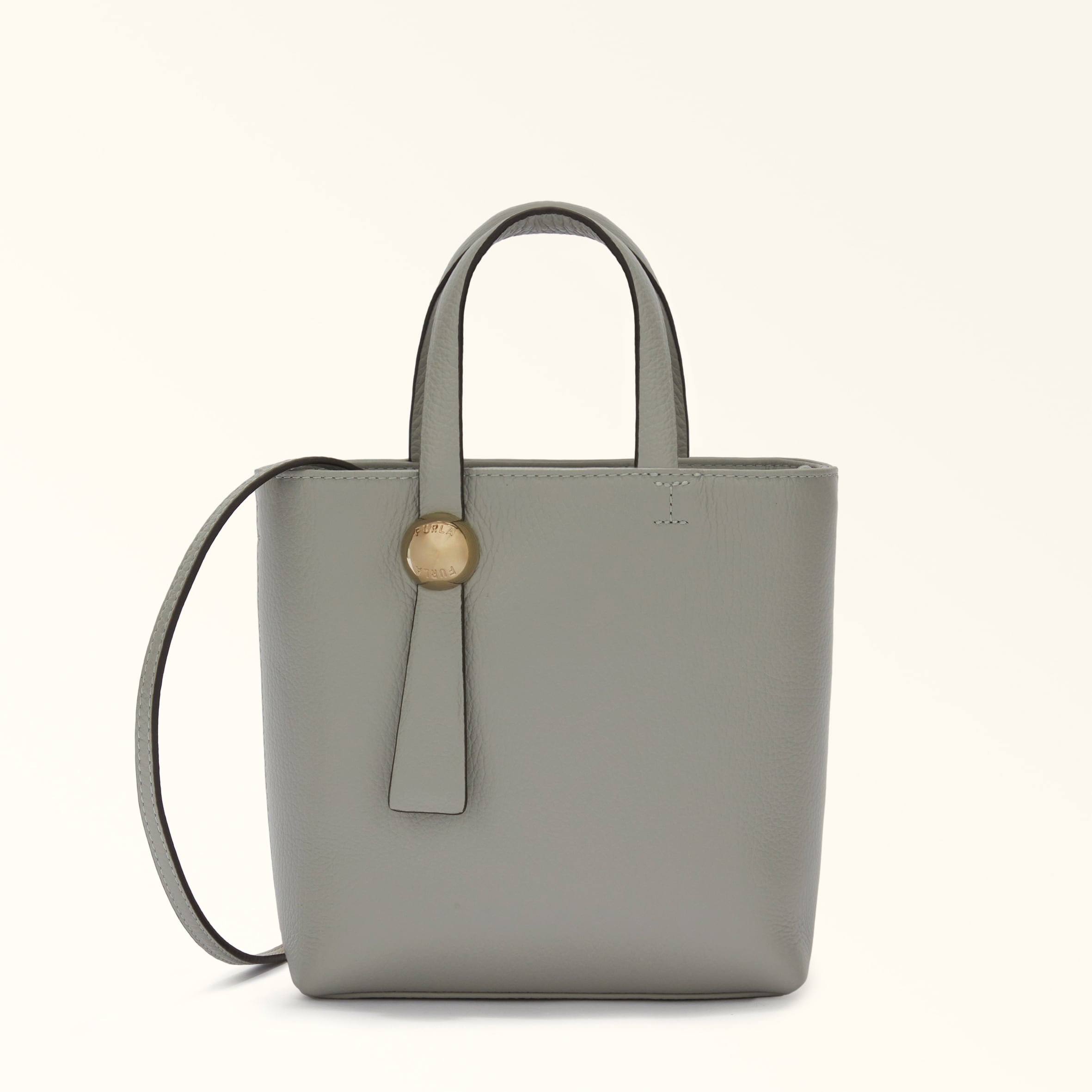 Furla Sfera Light Grey Vertical Crossbody Bag