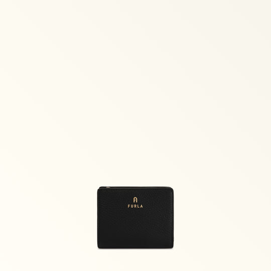 Furla Camelia Black Compact Wallet L Zip - Small