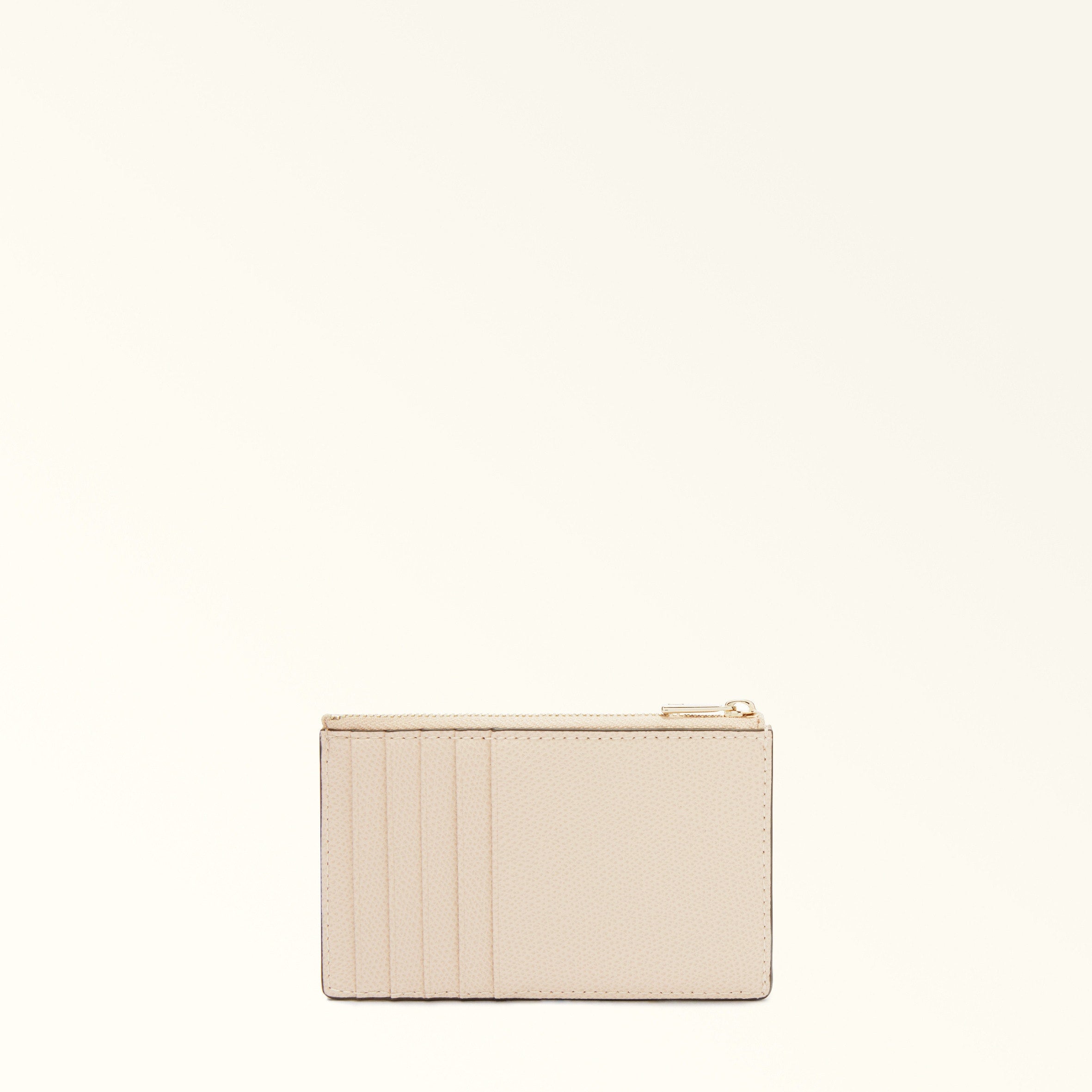 Furla Camelia Beige Zipped Card Case - Medium