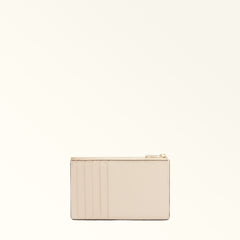 Furla Camelia Beige Zipped Card Case - Medium