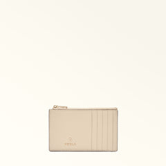 Furla Camelia Beige Zipped Card Case - Medium