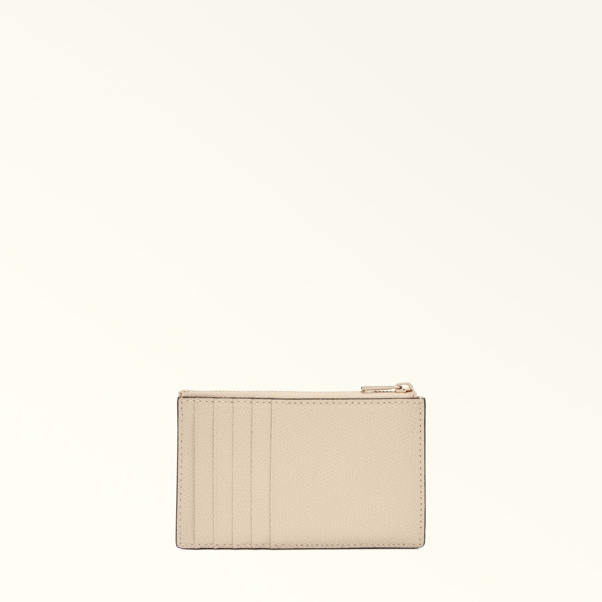 Furla Camelia Beige Zipped Card Case - Medium