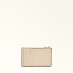 Furla Camelia Beige Zipped Card Case - Medium