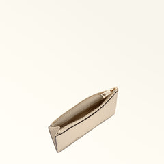 Furla Camelia Beige Zipped Card Case - Medium