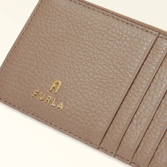 Furla Camelia Card Case Stucco Gray Medium