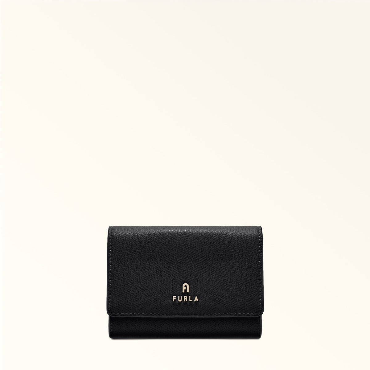 Furla Camelia Black Compact Wallet Flap - Medium